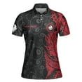 thumbnail image 2 of Custom Name Team Name Tribal 8 Balls Billiard Women's Polo Shirt S-5XL, 2 of 7