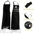 thumbnail image 2 of Funny Aprons for Men, MR GOOD LOOKING IS COOKING, Professional Kitchen Cooking Apron Chef Husband Bib Aprons With Double Pocket Adjustable for Father''s Day Birthday Gift, 2 of 6