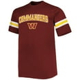 thumbnail image 2 of Men's Burgundy Washington Commanders Big & Tall Arm Stripe T-Shirt, 2 of 3