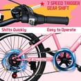 thumbnail image 6 of Ambifirner Mountain Bike, 20 inch Bike for Ridder 45–55 inches , Bicycle with Anti-slip Wide Tires and 7 Speed Drivetrain, 30LBS Pink, 6 of 9