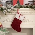 thumbnail image 1 of XYAIYT Christmas Decorations Knitted Wool Embroidered Letter Christmas Stocking Gift Bag with Acrylic Medium Thickness Spacious Design Sturdy Hanging Loop for Mantel Tree Home Holiday 8.7x11.8IN Red, 1 of 3