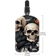 thumbnail image 6 of Square 2Pack PU Leather Skull Cruise Luggage Tag with Privacy Cover and Name ID Tag for Travel Handbags Backpacks Luggage Tags, 6 of 6