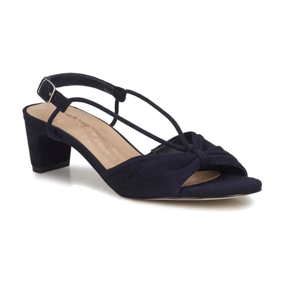 Walking Cradles Wc Lucia Women Dress Sandal In Navy Kid Suede