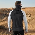 thumbnail image 4 of Men's UPF 50+ Sun Hoodie Long Sleeve Hooded Fishing Shirt Solid Pullover Cooling Ice Silk Breathable Quick-Dry Moisture Wicking 4-Way Stretch for Commute Fishing Hiking Black S, 4 of 7