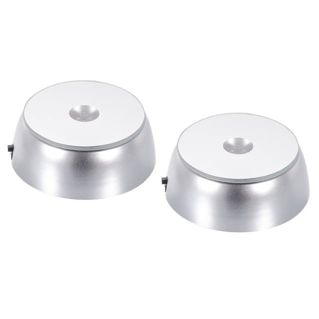 Soportes de base para pantallas LED de cristal Uxcell 85x70x30mm alimentados por 3 pilas AA luz blanca paquete de 2