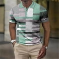 thumbnail image 6 of Fashion Men'S Polo Striped Plaid Print Vintage Men'S Clothing High-Quality Top Street Casual Short Sleeved Loose Oversized Shirt, 6 of 6