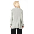 thumbnail image 4 of MOA COLLECTION Women's Solid Casual Lightweight Long Sleeve Loose Fit Knit Sweater Cardigan, 4 of 5