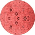 thumbnail image 1 of Ahgly Company Indoor Round Oriental Red Industrial Area Rugs, 5' Round, 1 of 4
