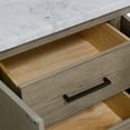 thumbnail image 6 of Parisian 72" Bathroom Vanity with Gray Oak Cabinet and Carrara Marble Top, 6 of 7