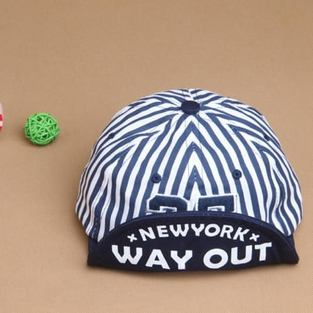 

Baby Boy Baseball Cap Striped Sunhat Letter Sun Protection Hat Sun Hat for Baby Boy and Baby Girl