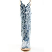 Dan Post Womens Women'S Denim Darlin' Tall Western Boot Snip Toe Blue 9 1/2 M US