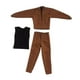 thumbnail image 3 of Ropa para figuras de acción perfecl 1/12 chaqueta chaleco pantalones marrón, 3 of 8