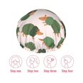 thumbnail image 5 of Kdxio Cute Armadillo Print Shower Cap for Women,Elastic and Reusable,Double Waterproof Layers Bathing Hat, 5 of 6