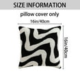 thumbnail image 6 of REGALWOVEN Snowflake Fleece Throw Pillow Cover with Wavy Pattern Cushion Case Modern Pillowcase for Sofa Couch Living Room Home Decor Black 16" x 16", 6 of 6