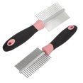 thumbnail image 4 of Pet Comb, Double Sided Design Dog Grooming Combs Closely Spaced Steel Teeth Control Flea Infestatio Pet Hair Brush Tool For Dogs Puppies Kittens And Cats, 4 of 8