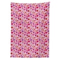 thumbnail image 2 of Polka Dots Tablecloth, Pastel Circles Oval Shaped Geometric Round Dots Mosaic Creativity, Rectangle Satin Table Cover for Dining Room and Kitchen, 60" X 90", Fuchsia Magenta and Pink, by Ambesonne, 2 of 2