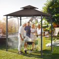 Grill BBQ Gazebo Canopy for Outdoor Grill, 8x5 Outdoor Patio Grilling