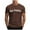 Brown, variant on UVEASISHA Mens Fashion T-Shirts Short Sleeve Cotton Blend Lightweight Workout Shirts Crew Neck Casual Letter Print Graphic Tees Brown XL
