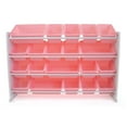 thumbnail image 4 of Humble Crew XL Kids Toy Storage Organizer with 20 Plastic Storage Bins, White/Pink, 4 of 5
