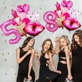thumbnail image 4 of 1 Set de Ballons Rouge à Lèvres Numéro en Forme de Cœur Rose Étanche Réutilisable Décoration de Fête d'Anniversaire pour Femmes, 4 of 7