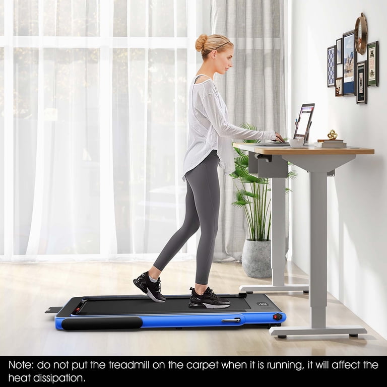 Costway Up To 7.5MPH 2.25HP 2 in 1 Dual Display Screen Treadmill