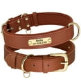 thumbnail image 3 of Beirui Soft Leather Dog Collar Custom Personalized Pet Name ID Tag Adjustable XS-XL, 3 of 9