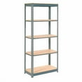 thumbnail image 2 of Global Industrial B2297473 Heavy Duty Shelving with 5 Shelves & Wood Deck - Gray - 36 x 12 x 72 in., 2 of 3