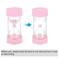 thumbnail image 4 of Uxcell 1 Minute Sand Timer, Hexagon Small Sandy Clock, Count Down Sand Glass Pink, 4 of 5