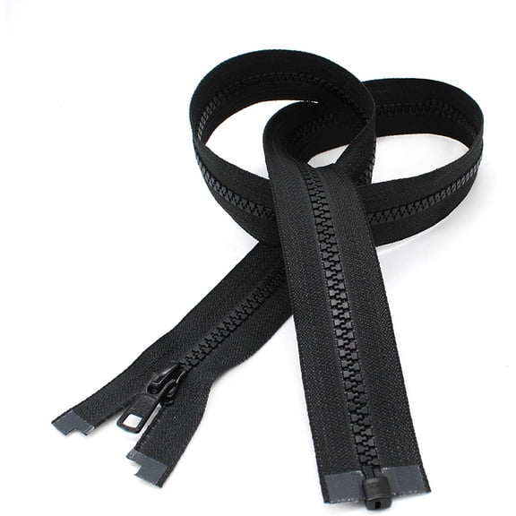 YKK 26" Vislon Zipper ~ YKK #5 Molded Plastic ~ Separating - 580 Black (1 Zipper/Pack)