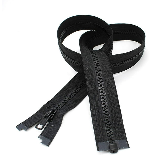 YKK 26" Vislon Zipper YKK 5 Molded Plastic Separating 580 Black (1 Zipper/Pack)