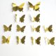 thumbnail image 2 of 24 pegatinas de pared de mariposas con espejo tridimensional, modernas y creativas, pegatinas decorativas para dormitorio y sala de estar ER, 2 of 3