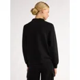 thumbnail image 2 of Scoop Women's and Women’s Plus Ultimate ScubaKnit Funnel Neck Sweatshirt, Sizes XS-4X, 2 of 4
