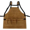 thumbnail image 2 of Tool Apron Adjustable Heavy Duty Canvas Work Apron with Pockets and Back Straps for Men Women, 2 of 9