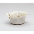 thumbnail image 3 of Ceramic White Flower Candle Holder 4.25in  Mom Wedding, 3 of 3