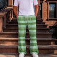 thumbnail image 2 of Mens Pants Wide Leg Horizontal Stripe Baggy Joggers Pockets | Relaxed Wide Leg, Soft Fabric, Striped Joggers for Men M, 2 of 8
