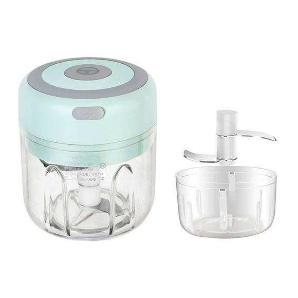 Bearachild Mini triturador eléctrico de ajo y jengibre, molinillo de carga USB portátil, herramienta de molienda, triturador de alimentos Cocina y Comedor Verde