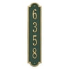 Personalized Whitehall Products Richmond 1-Line Vertical Wall Plaque in Green/Gold