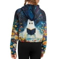 thumbnail image 6 of Chririnla Ghost Book Galaxy Flowers Half Zip Sweatshirt with Pocket Loose Top Girls Hoodies Sportswear for Daily Use Size 13-14, 6 of 7