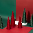 thumbnail image 3 of Nuevas Ideas para fiestas, vacaciones, flocado, árbol de Navidad de cerámica, adornos de mesa, árbol rojo verde, regalo de Navidad, decoración navideña 2024, 3 of 4
