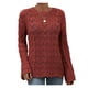 thumbnail image 1 of Txlixc Mujeres Trendy Hollow-Out Tops, Crochet Color sólido Cuello redondo Manga larga Punto Tops con puños acampanados para damas Txlixc  Moda, 1 of 9