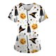 thumbnail image 1 of Halloween Women's V-neck Fashion Casual Printing Top Protective Work Suit, 1 of 3