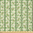 thumbnail image 2 of Ambesonne Botanical Fabric by the Yard Microfiber, Thorny Branches with Leaf, 2 Yards, Cream Pale Sage Green, 2 of 4