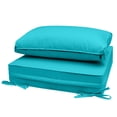 thumbnail image 6 of 25.5 x 25.5 Waterproof Outdoor Deep Seat Cushion for Patio Furniture Cushion Replacement, Low Back, Set of 4, Turquoise Blue, 6 of 8