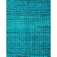 thumbnail image 1 of Ahgly Company Machine Washable Indoor Rectangle Abstract Aqua or Cyan Blue Area Rugs, 2' x 4', 1 of 7