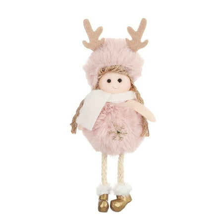 Cozy Christmas Gifts Christmas Ornaments Plush Hanging Posture Doll Window Angel Decorations for Home Christmas Tree Xmas Gift ()