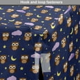 thumbnail image 4 of Cartoon Dog Crate Cover, Owls in an Starry Night and Moon Happy Sleepy and Alert Animals Art, Easy to Use Pet Kennel Cover for Medium Large Dogs, 35" x 23" x 27", Indigo and Multicolor, by Ambesonne, 4 of 6