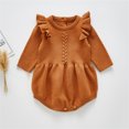 thumbnail image 3 of XFHLMJFF Baby Jumpsuit Cute Cotton Knitted Solid Color Romper Bodysuit Fall Winter Clothes, 3 of 4
