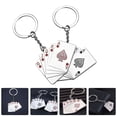 thumbnail image 2 of 4pcs Playing Cards Keychain Poker-Themed Keychain Funny Novelty Keychain Deck of Cards Keychain Circus Party Favor, Backpack Keychain Decoration, 2 of 8