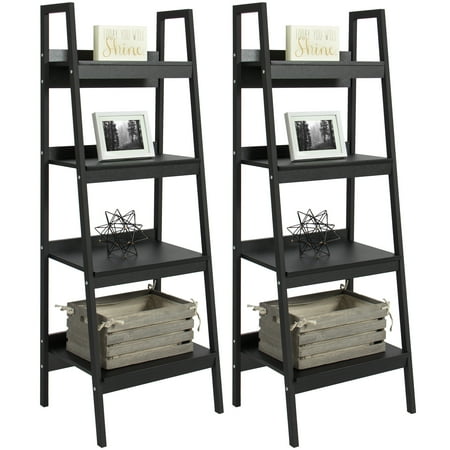 - Best Choice Products Modern Wooden Ladder Bookcase (Set of 2)