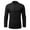 Black, variant on IROINNID Mens Pullover Shirts Long Sleeve Cotton Linen Shirt Pullover Stand-up Collar Solid Beach T-Shirt,Black